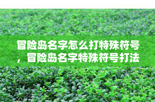 冒险岛名字怎么打特殊符号图片