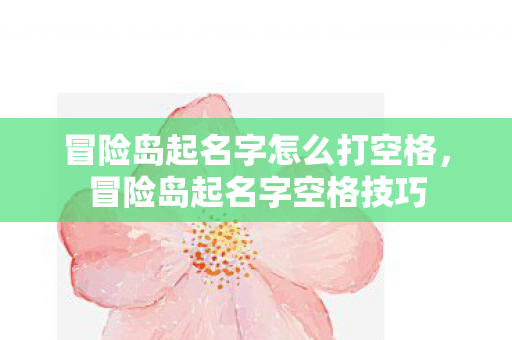 冒险岛起名字怎么打空格图片