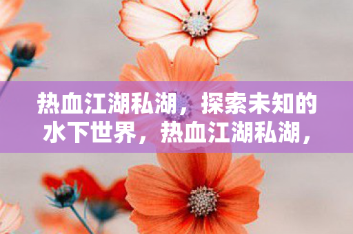 探索神秘的水下世界之旅图片