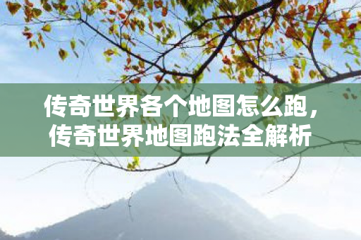 传奇世界各个地图怎么跑图片