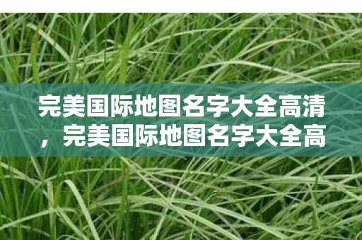 完美国际地图名字大全高清图片