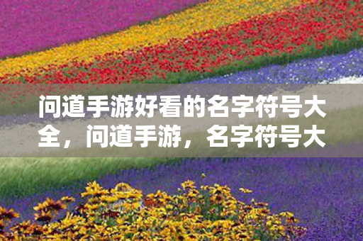 问道手游好看的名字符号大全图片