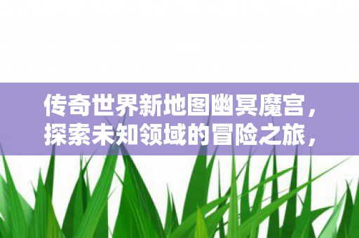 探索传奇世界新领域的冒险之旅图片