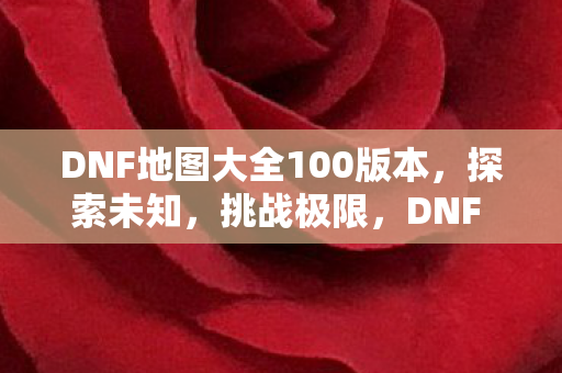 DNF 100版本地图大全图片