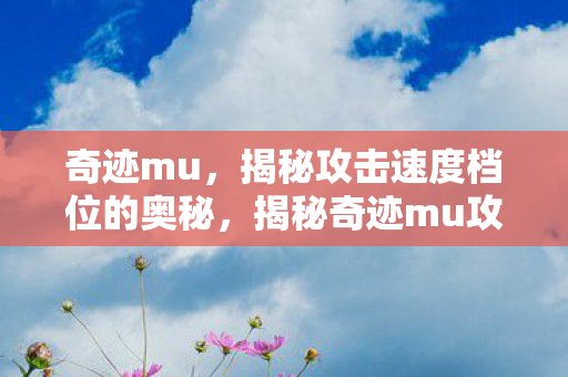奇迹mu，揭秘攻击速度档位的奥秘，揭秘奇迹mu攻击速度档位奥秘