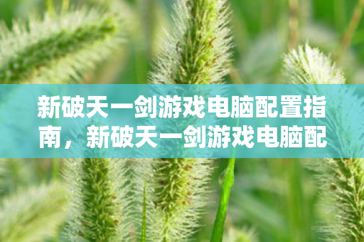 新破天一剑游戏电脑配置指南图片