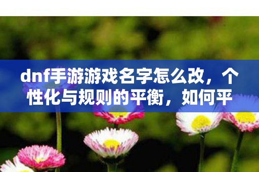 dnf手游游戏名字怎么改,个性化与规则的平衡,如何平衡个性化与规则,修改DNF手游游戏名字? dnf手游游戏名字怎么改,个性化与规则的平衡,如何平衡个性化与规则,修改DNF手游游戏名字?