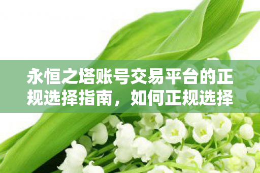 永恒之塔账号交易平台的正规选择指南图片