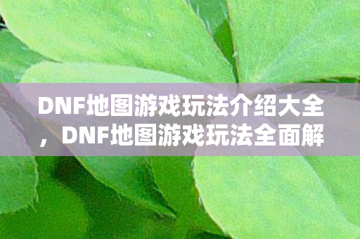 DNF地图游戏玩法介绍大全图片