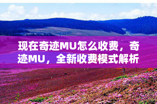 现在奇迹MU怎么收费图片