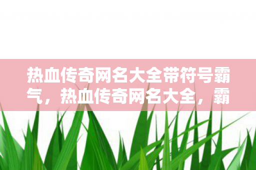 热血传奇网名大全带符号霸气,热血传奇网名大全,霸气十足,符号点缀 热血传奇网名大全带符号霸气,热血传奇网名大全,霸气十足,符号点缀
