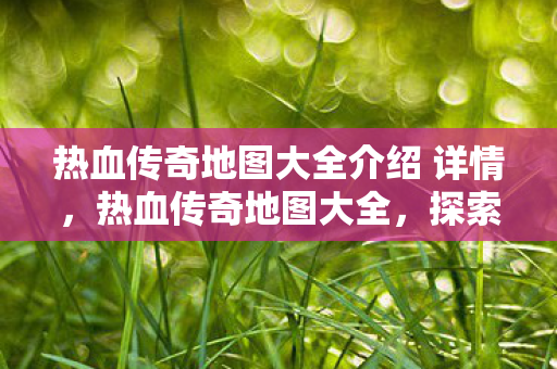 热血传奇地图大全介绍 详情，热血传奇地图大全，探索未知世界的奇妙之旅