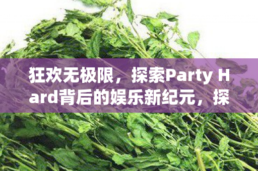狂欢无极限,探索Party Hard背后的娱乐新纪元,探索Party Hard背后的娱乐新纪元 狂欢无极限,探索Party Hard背后的娱乐新纪元,探索Party Hard背后的娱乐新纪元