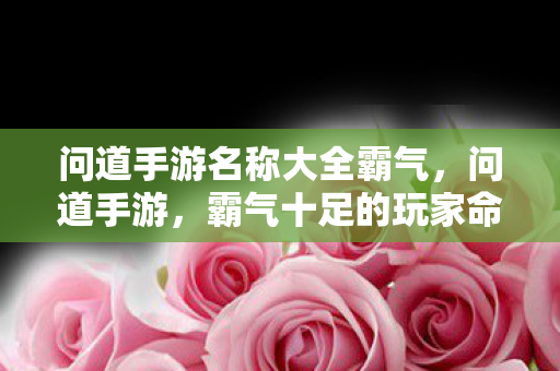 霸气十足的玩家命名大全图片
