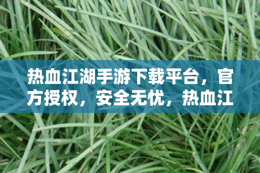 热血江湖手游官方下载平台图片