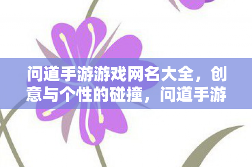创意与个性碰撞的游戏网名大全图片