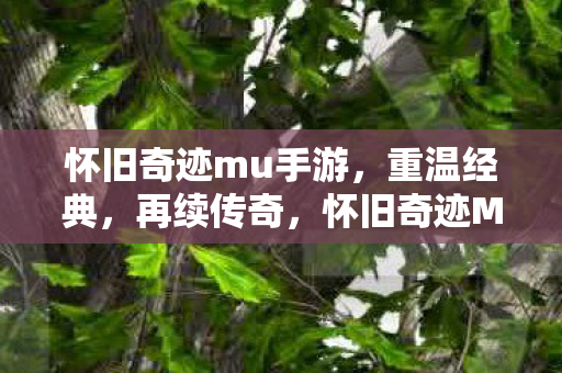 怀旧奇迹mu手游,重温经典,再续传奇,怀旧奇迹MU手游,重温经典,再续传奇之旅 怀旧奇迹mu手游,重温经典,再续传奇,怀旧奇迹MU手游,重温经典,再续传奇之旅
