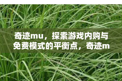 探索游戏内购与免费模式的平衡点图片