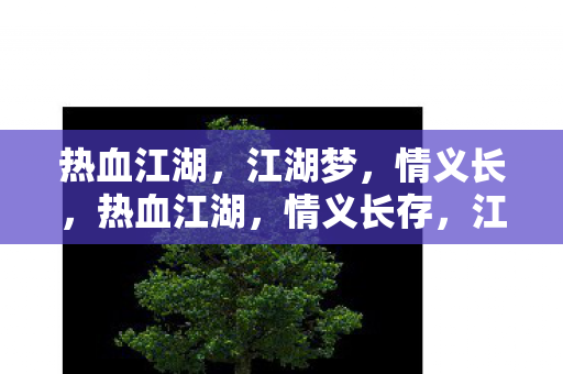 江湖梦未醒图片