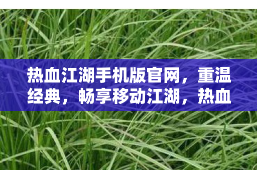 热血江湖手机版官网图片