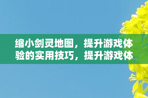 提升游戏体验的实用技巧图片