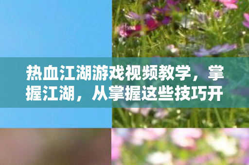 热血江湖游戏视频教学图片