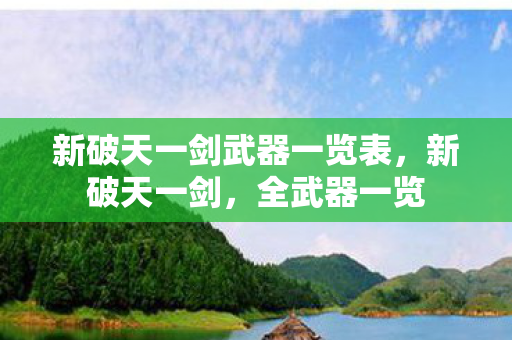 新破天一剑武器一览表图片