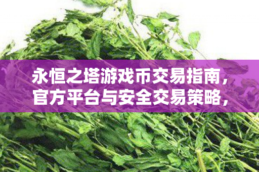 永恒之塔游戏币交易全攻略图片