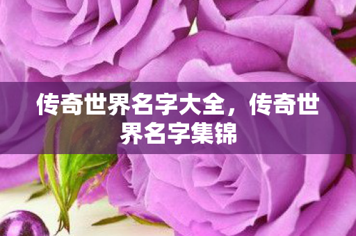 传奇世界名字大全,传奇世界名字集锦 传奇世界名字大全,传奇世界名字集锦