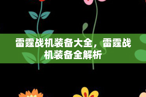 雷霆战机装备大全，雷霆战机装备全解析