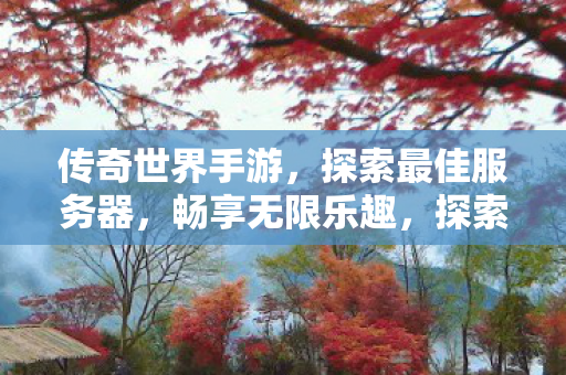 探索传奇世界手游最佳服务器图片