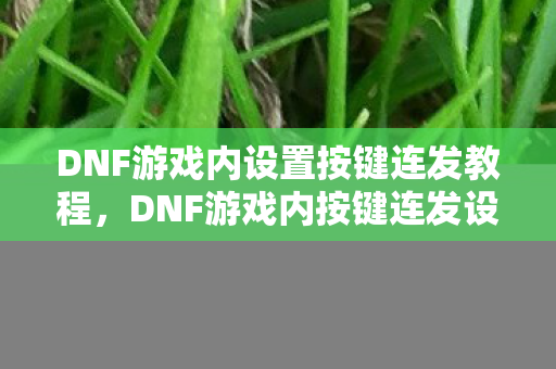 DNF游戏内设置按键连发教程图片