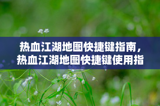 热血江湖地图快捷键使用指南图片