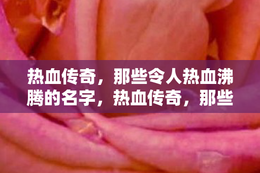 那些令人热血沸腾的名字图片