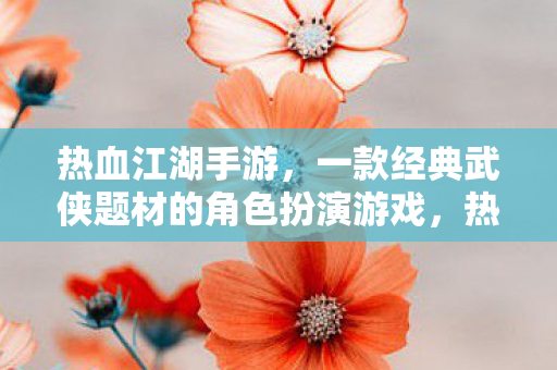一款经典武侠题材的角色扮演游戏图片