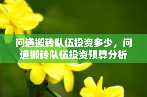 问道搬砖队伍投资预算分析图片