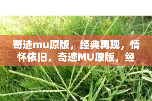 奇迹mu原版,经典再现,情怀依旧,奇迹MU原版,经典再现,情怀依旧 奇迹mu原版,经典再现,情怀依旧,奇迹MU原版,经典再现,情怀依旧