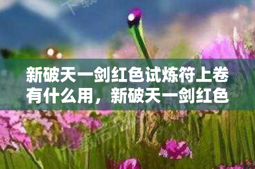 新破天一剑红色试炼符上卷有什么用图片