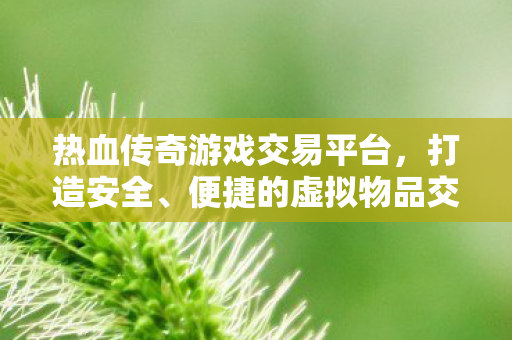 便捷的虚拟物品交易环境图片