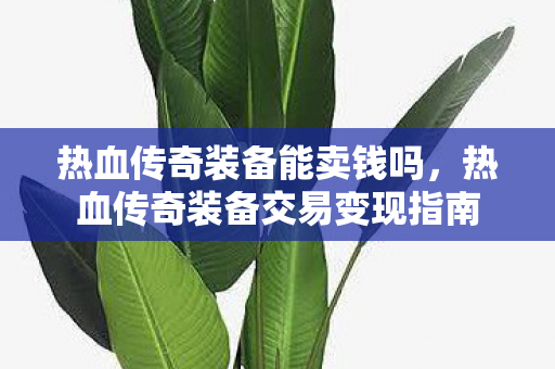 热血传奇装备交易变现指南图片