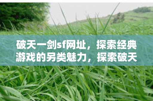 探索破天一剑sf的另类魅力图片