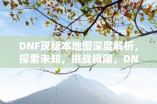 DNF现版本地图深度解析图片