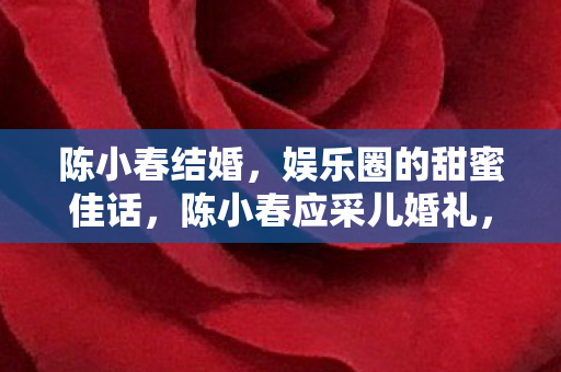 陈小春结婚,娱乐圈的甜蜜佳话,陈小春应采儿婚礼,娱乐圈的甜蜜佳话 陈小春结婚,娱乐圈的甜蜜佳话,陈小春应采儿婚礼,娱乐圈的甜蜜佳话