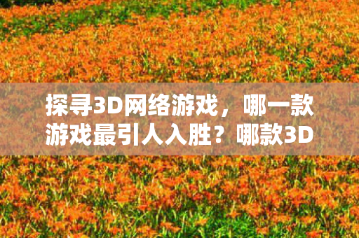 探寻3D网络游戏，哪一款游戏最引人入胜？哪款3D网游最引人入胜？