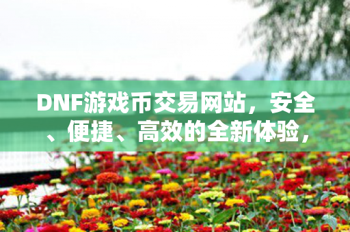 DNF游戏币交易新体验图片