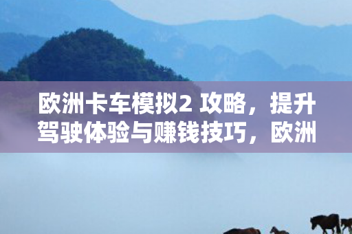 提升驾驶体验与赚钱技巧全攻略图片