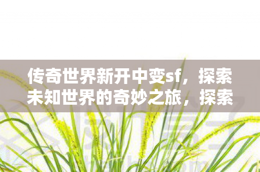 探索传奇世界新开中变sf的奇妙之旅图片