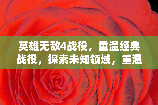 英雄无敌4战役，重温经典战役，探索未知领域，重温经典战役，探索未知领域，英雄无敌4战役
