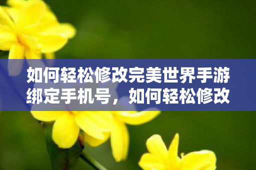 如何轻松修改完美世界手游绑定手机号,如何轻松修改完美世界手游绑定手机号? 如何轻松修改完美世界手游绑定手机号,如何轻松修改完美世界手游绑定手机号?
