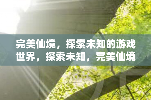 完美仙境,探索未知的游戏世界,探索未知,完美仙境中的游戏世界 完美仙境,探索未知的游戏世界,探索未知,完美仙境中的游戏世界